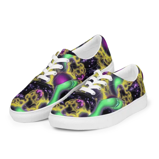 Galactic Grotto on a Men's Lace-Up Canvas Shoes