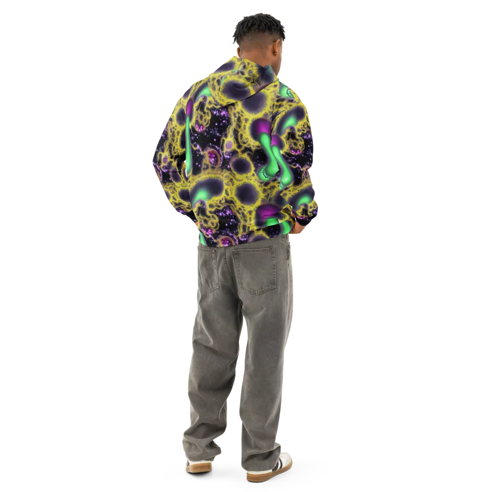Galactic Grotto on Cotton Hoodie — Back