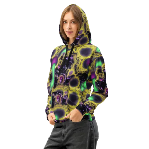 Galactic Grotto on a Cotton Hoodie