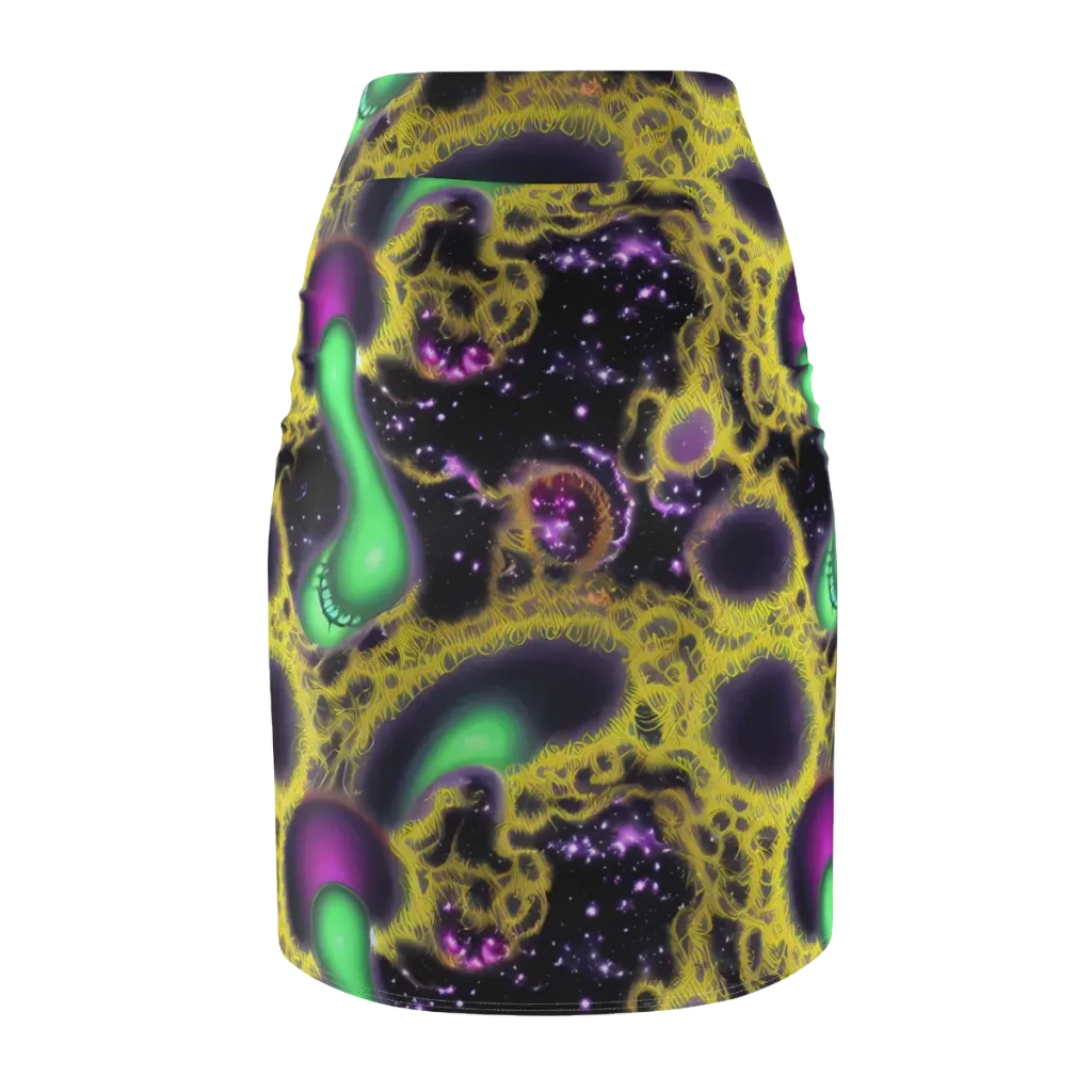 Galactic Grotto on Pencil Skirt — Back