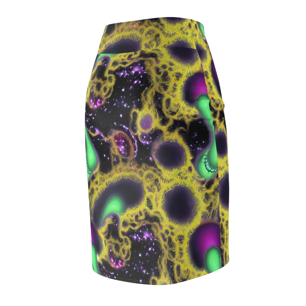 Galactic Grotto on Pencil Skirt — Back Side