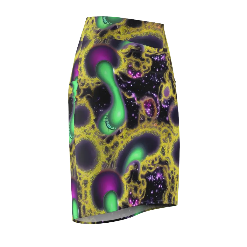 Galactic Grotto on Pencil Skirt — Front Side
