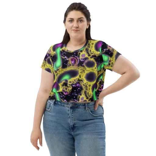 Galactic Grotto on a Crop Tee