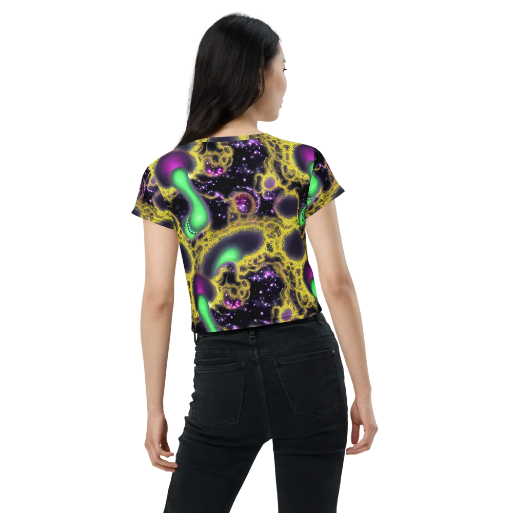Galactic Grotto on Crop Tee — Back