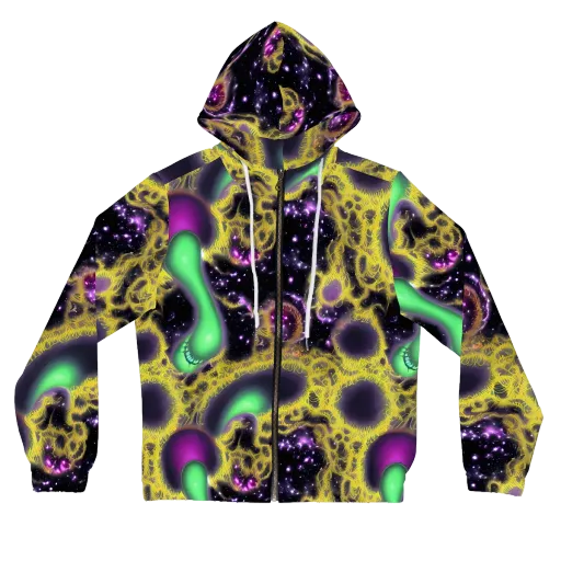 Galactic Grotto on a Women's Full-Zip Hoodie