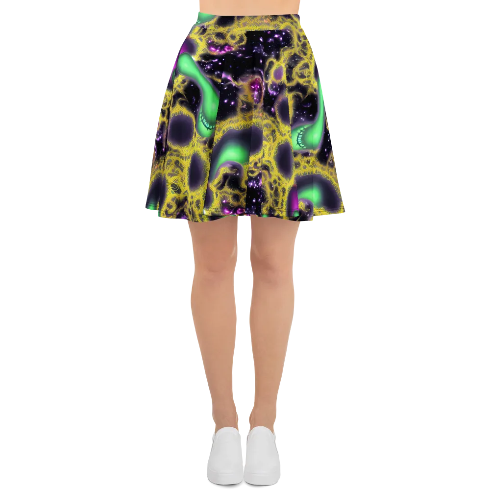 Galactic Grotto on Skater Skirt — Front