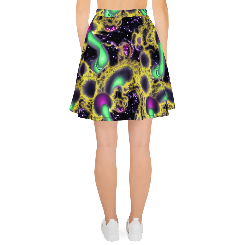 Galactic Grotto on Skater Skirt — Back