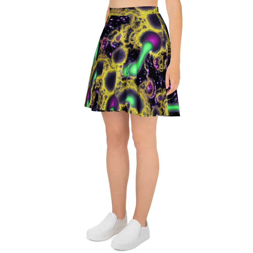 Galactic Grotto on Skater Skirt — Left