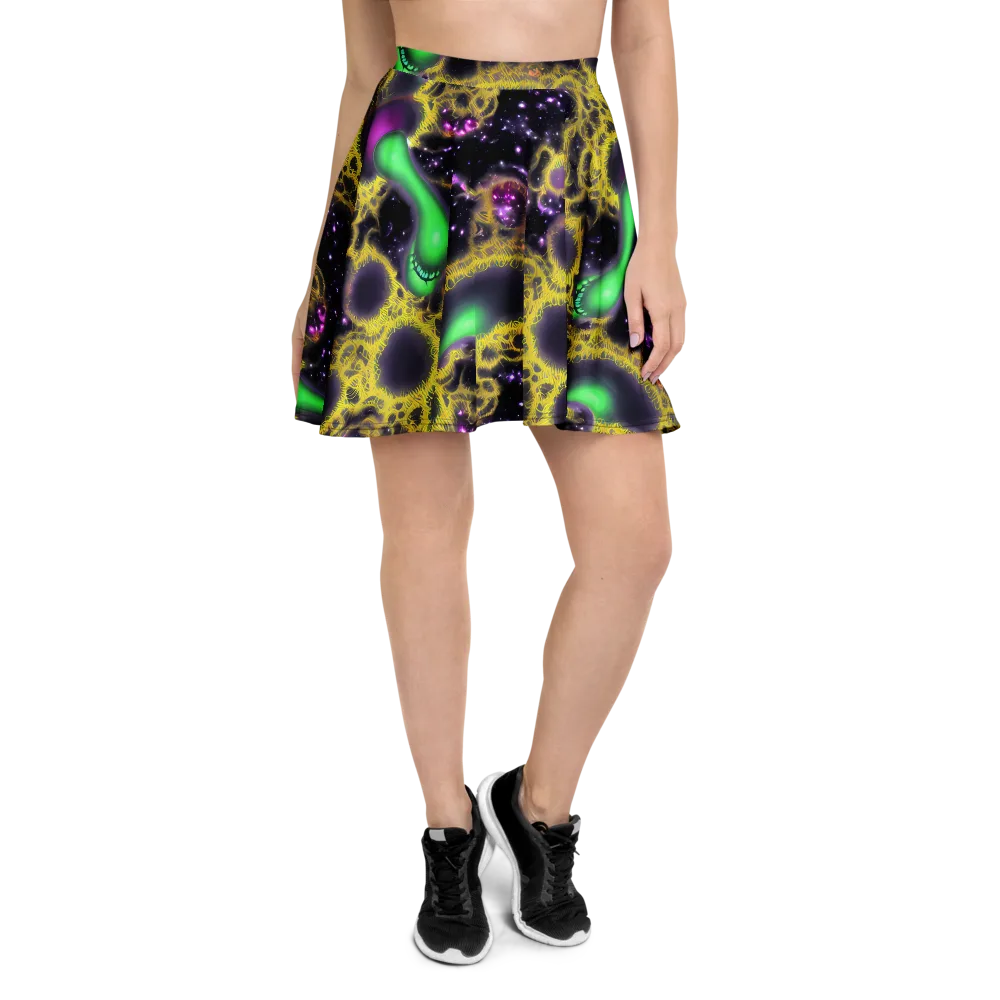Galactic Grotto on Skater Skirt — Front