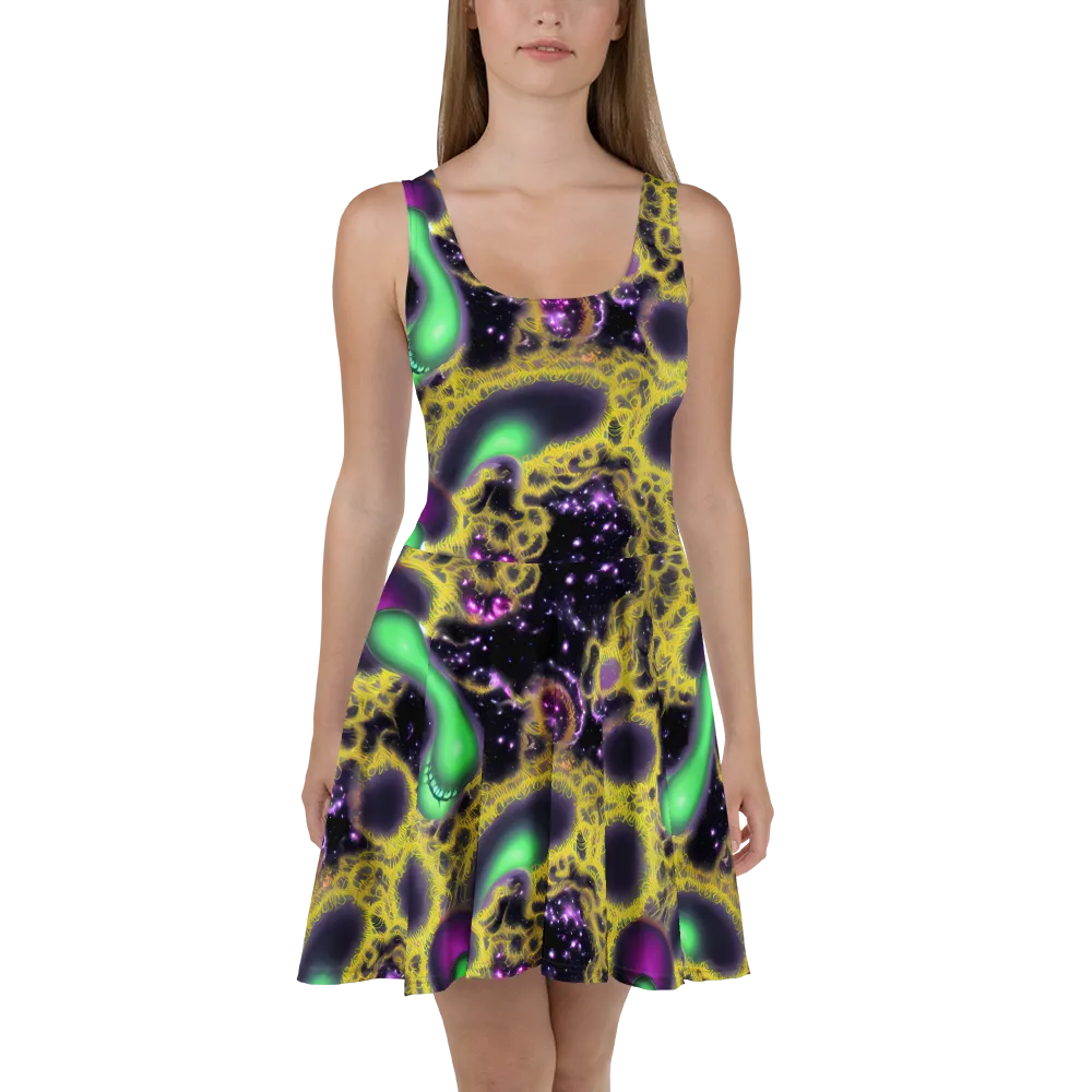Galactic Grotto on Skater Dress — Front