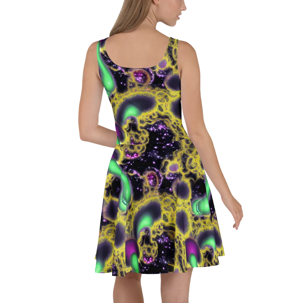 Galactic Grotto on Skater Dress — Back