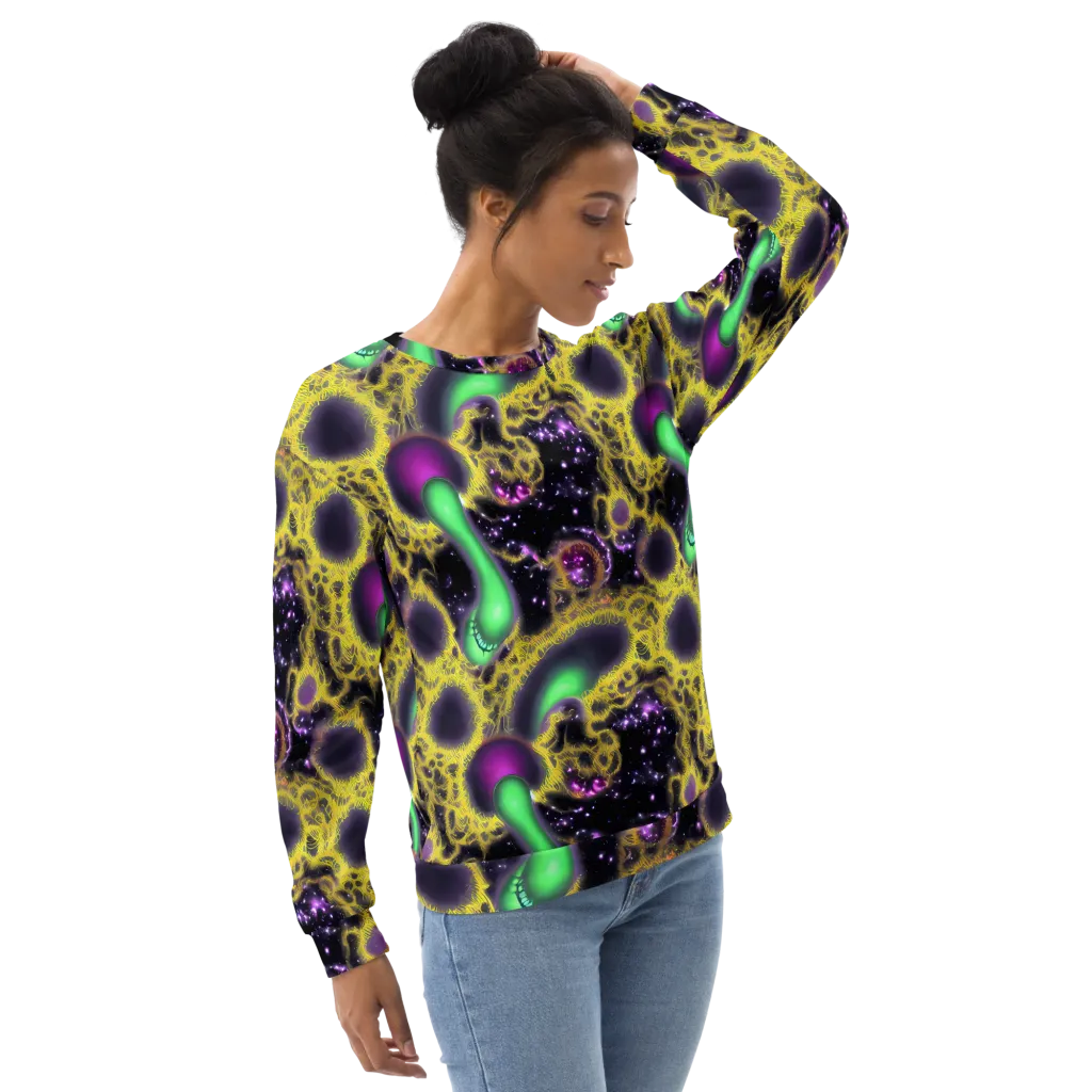 Galactic Grotto on Sweatshirt — Right Front