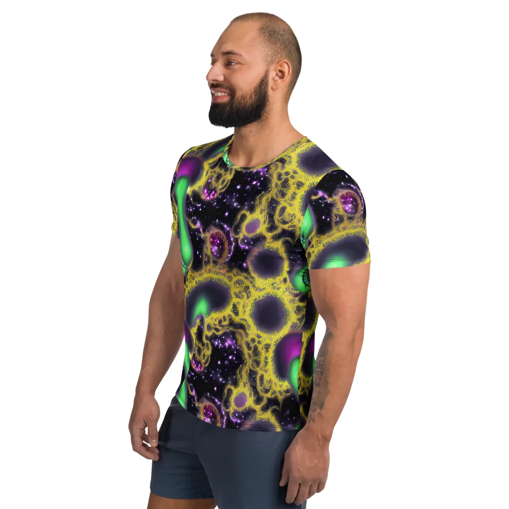 Galactic Grotto on Men's Athletic T-Shirt — Left