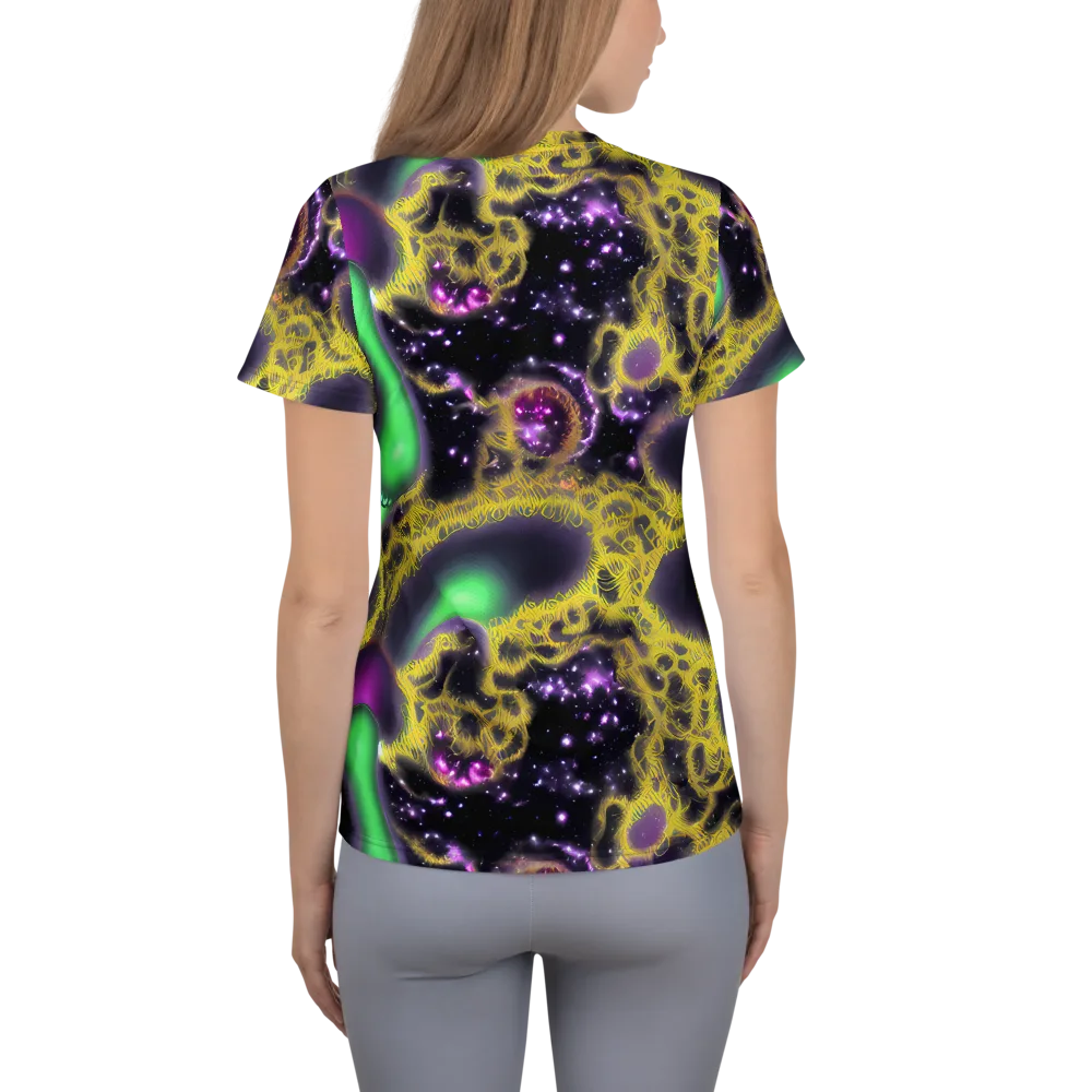 Galactic Grotto on Women's Athletic T-Shirt — Back