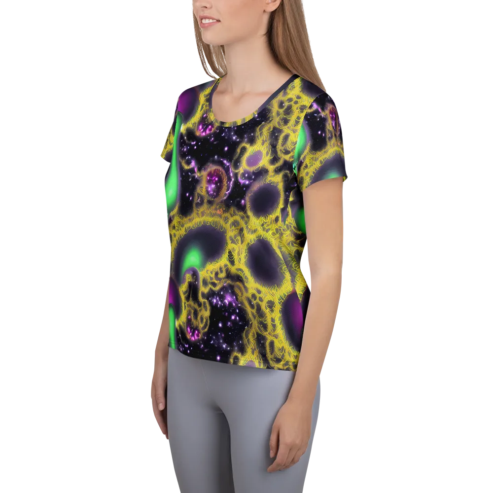 Galactic Grotto on Women's Athletic T-Shirt — Left