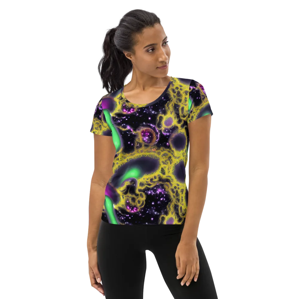 Galactic Grotto on Women's Athletic T-Shirt — Front