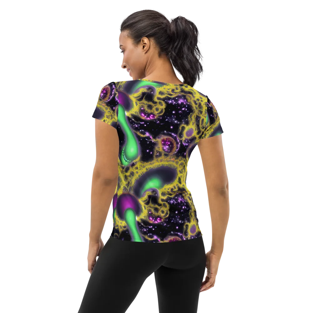 Galactic Grotto on Women's Athletic T-Shirt — Back