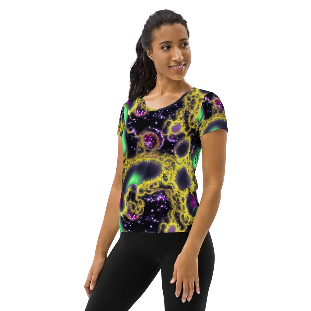 Galactic Grotto on Women's Athletic T-Shirt — Left