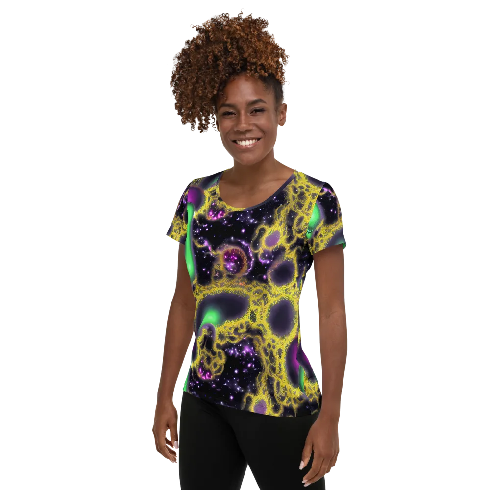 Galactic Grotto on Women's Athletic T-Shirt — Left