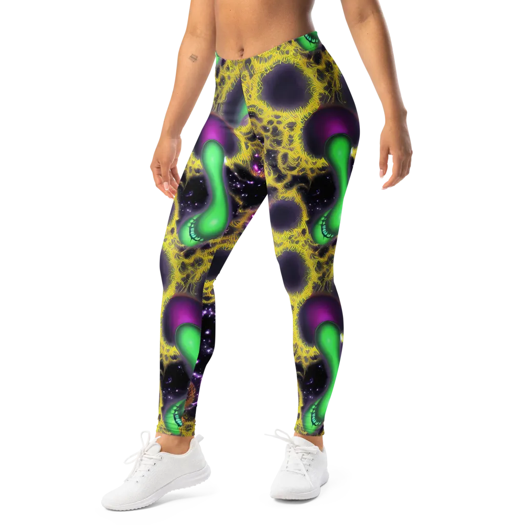 Galactic Grotto on Leggings — Left Front