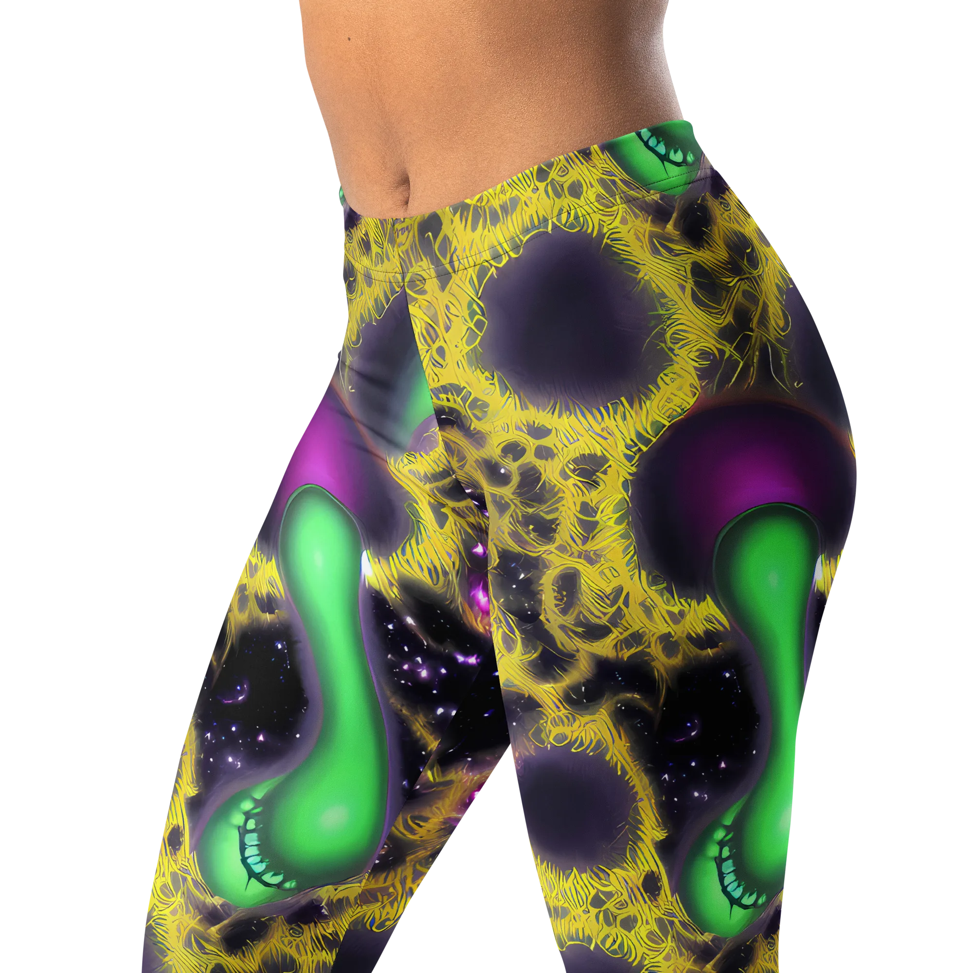 Galactic Grotto on Leggings — Left Front