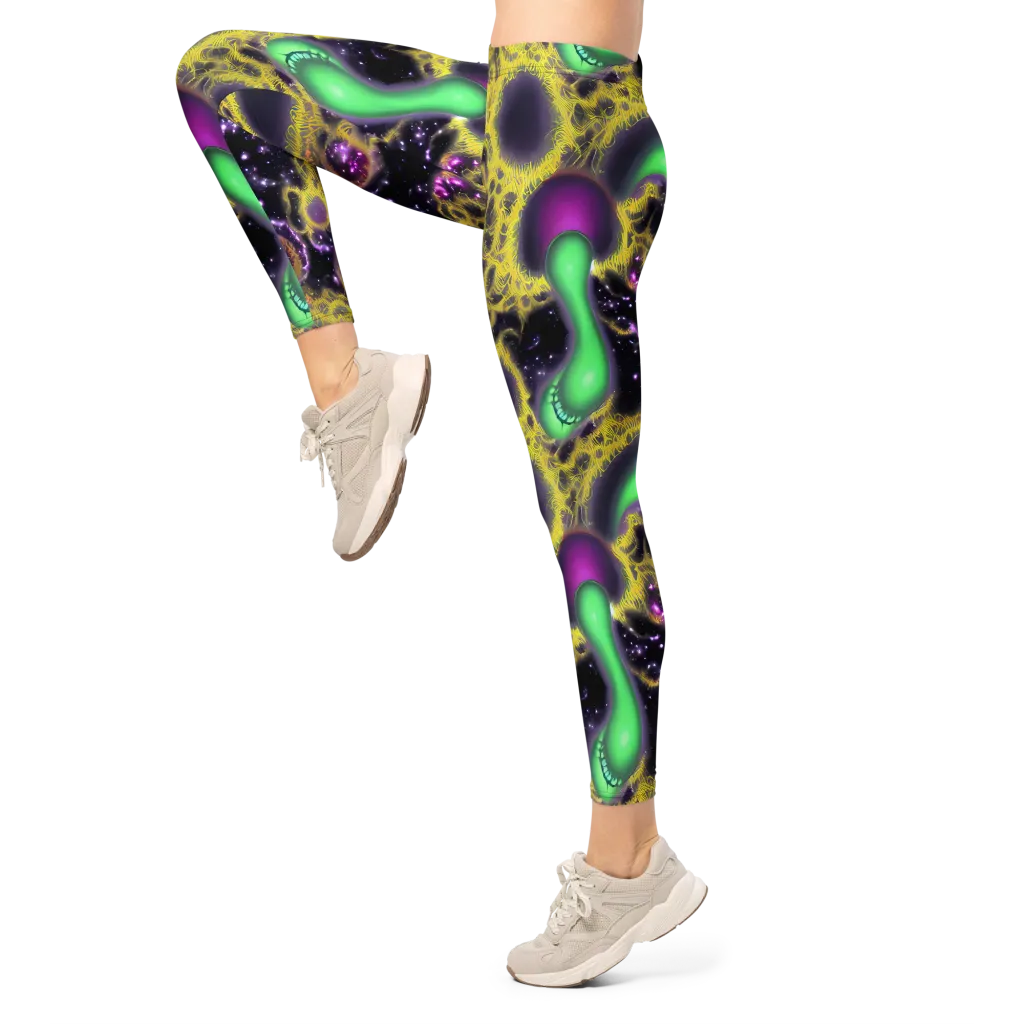 Galactic Grotto on Leggings — Left