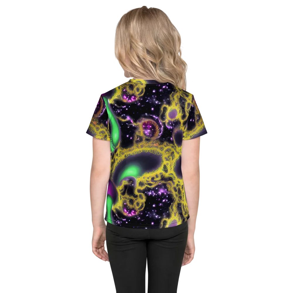 Galactic Grotto on Kids Crew Neck T-Shirt — Back