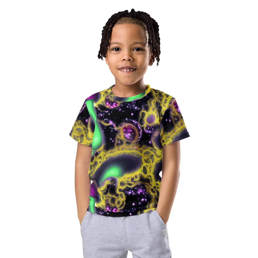 Galactic Grotto on Kids Crew Neck T-Shirt — Front