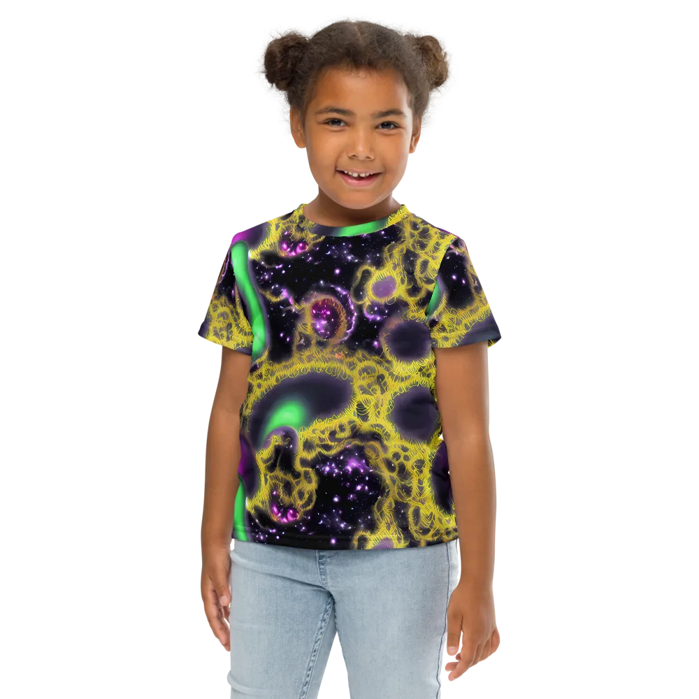 Galactic Grotto on Kids Crew Neck T-Shirt — Front