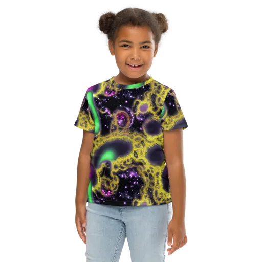 Galactic Grotto on a Kids Crew Neck T-Shirt