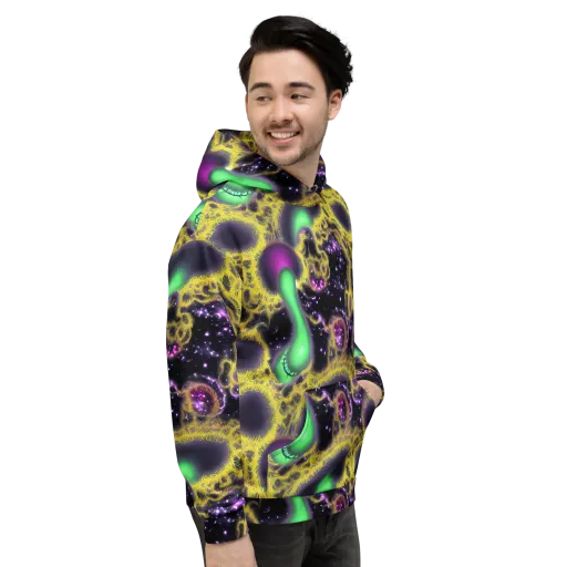 Galactic Grotto on a Hoodie