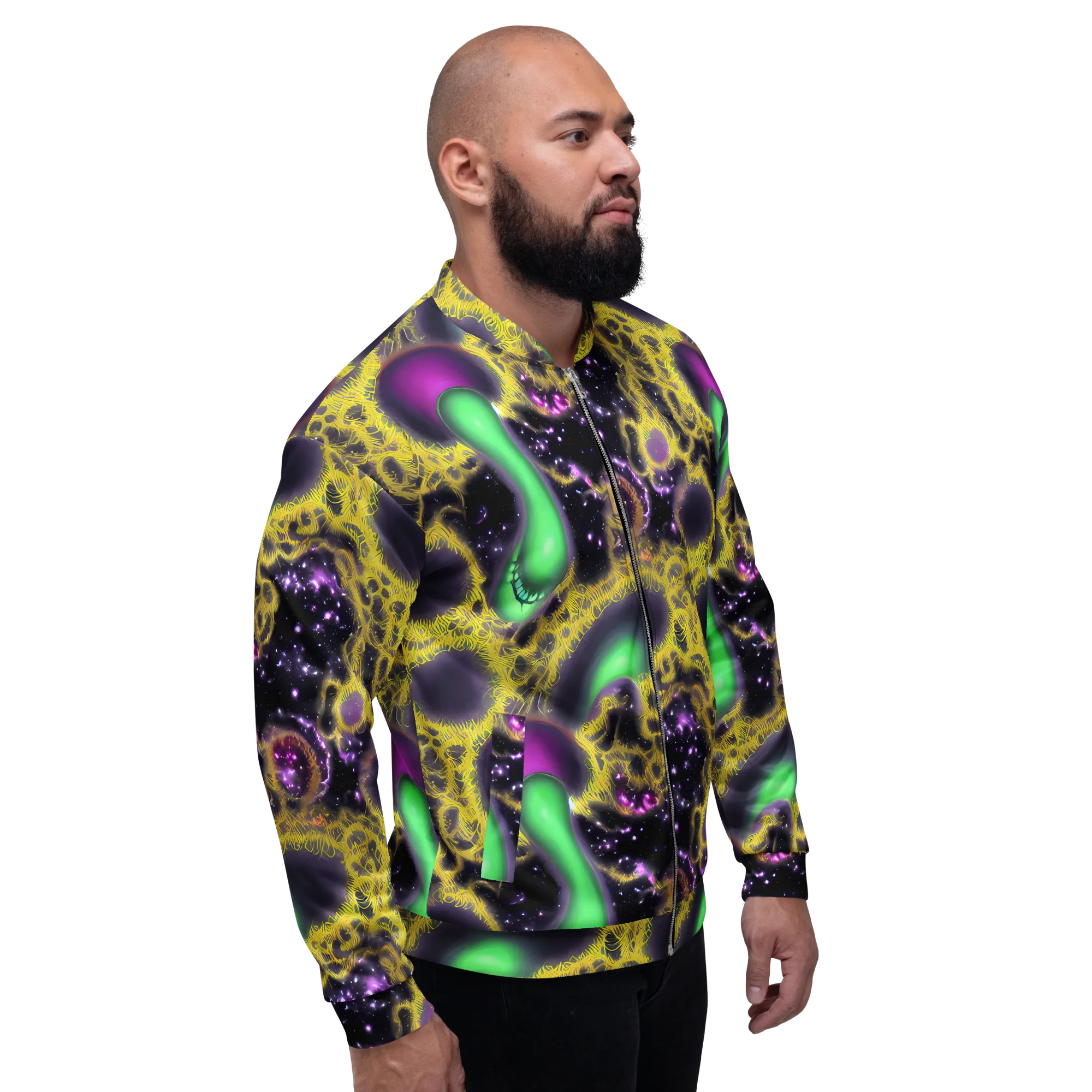 Galactic Grotto on Bomber Jacket — Right