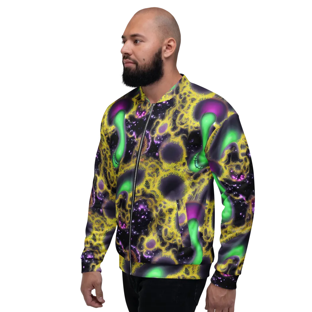 Galactic Grotto on Bomber Jacket — Left