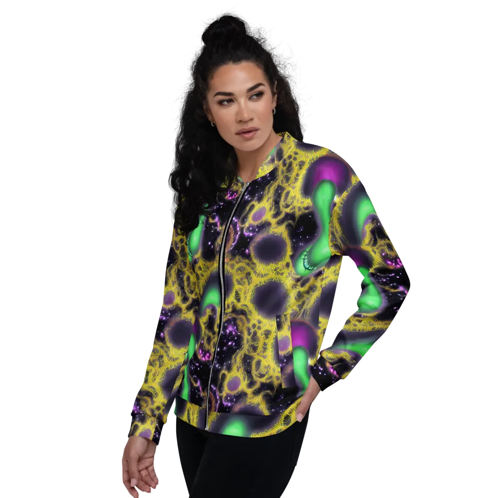 Galactic Grotto on Bomber Jacket — Left