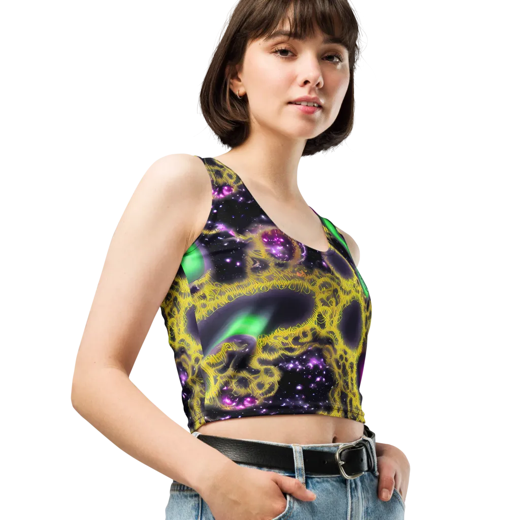 Galactic Grotto on Crop Top — Right Front