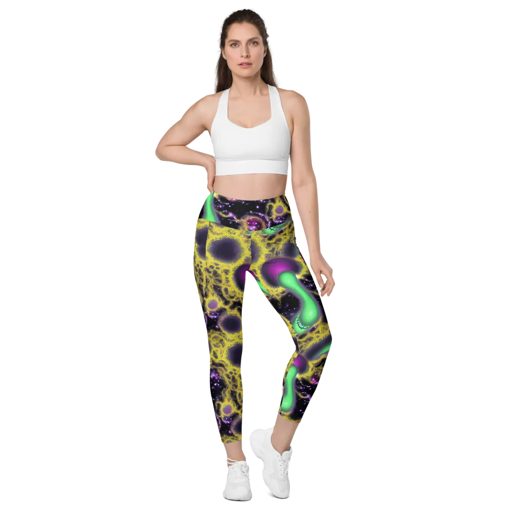 Galactic Grotto on Leggings with Pockets — Front