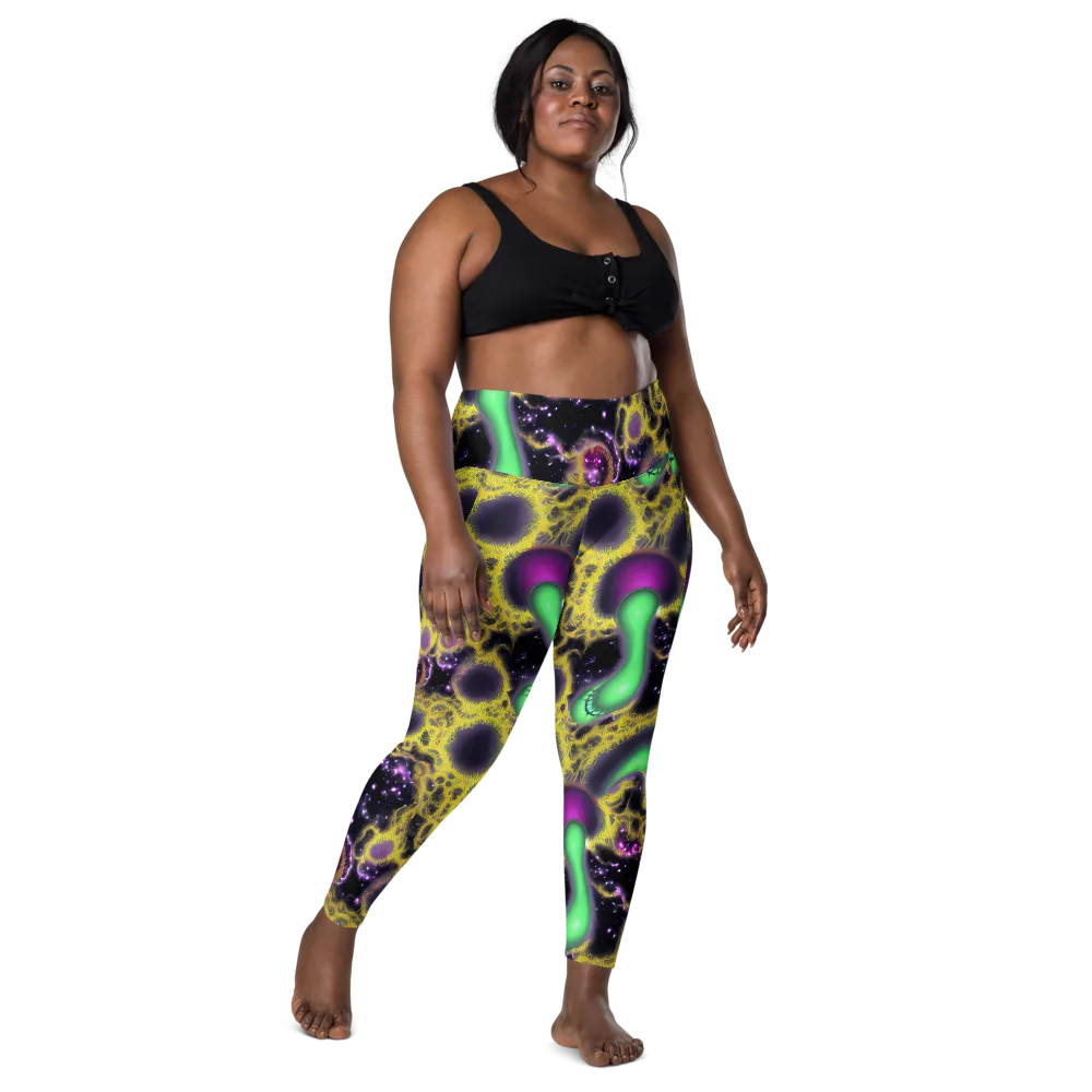 Galactic Grotto on Leggings with Pockets — Front