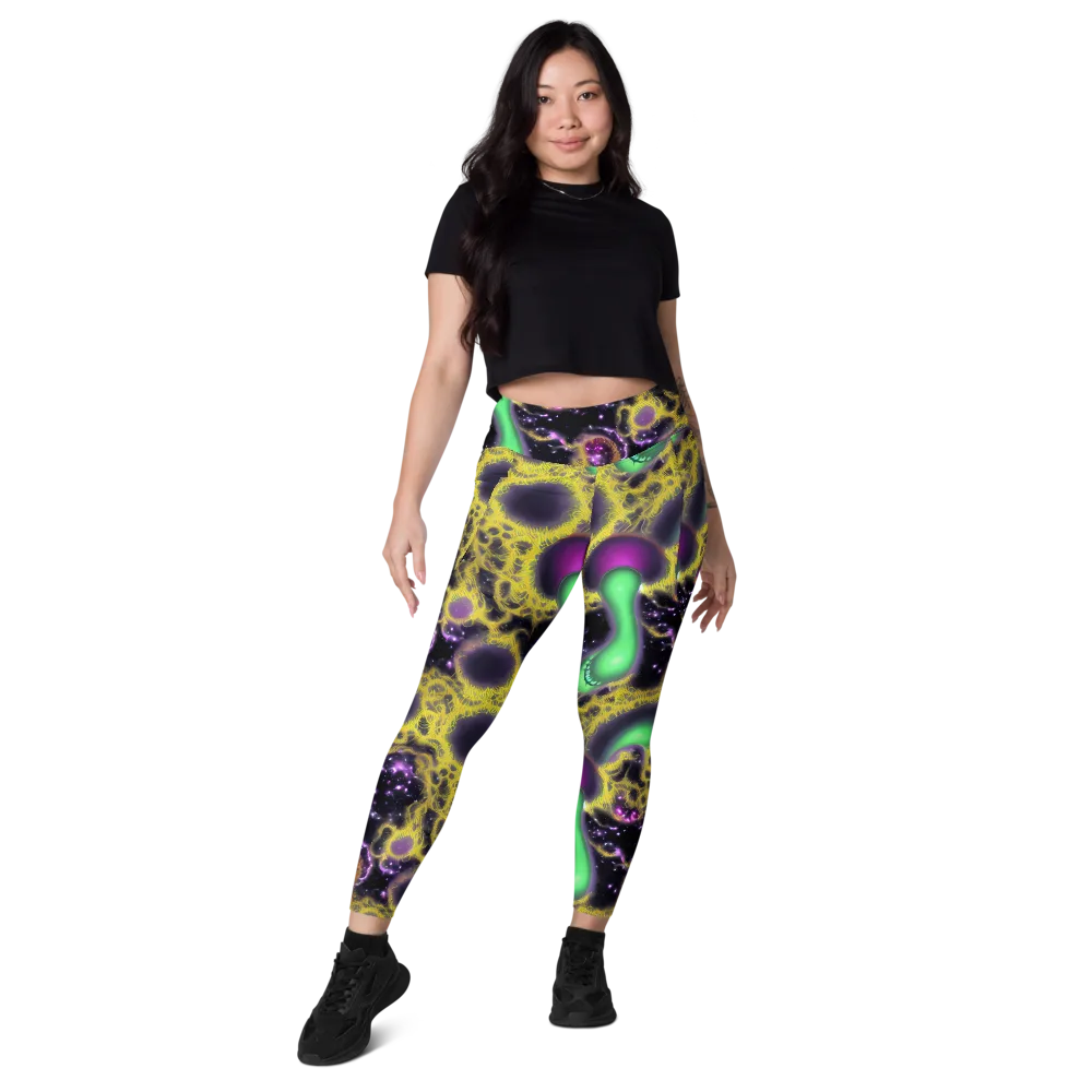 Galactic Grotto on Leggings with Pockets — Front