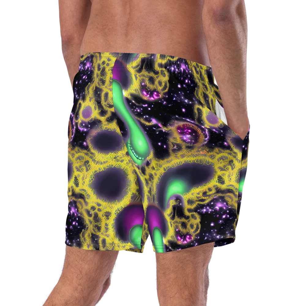 Galactic Grotto on Swim Trunks — Right Back