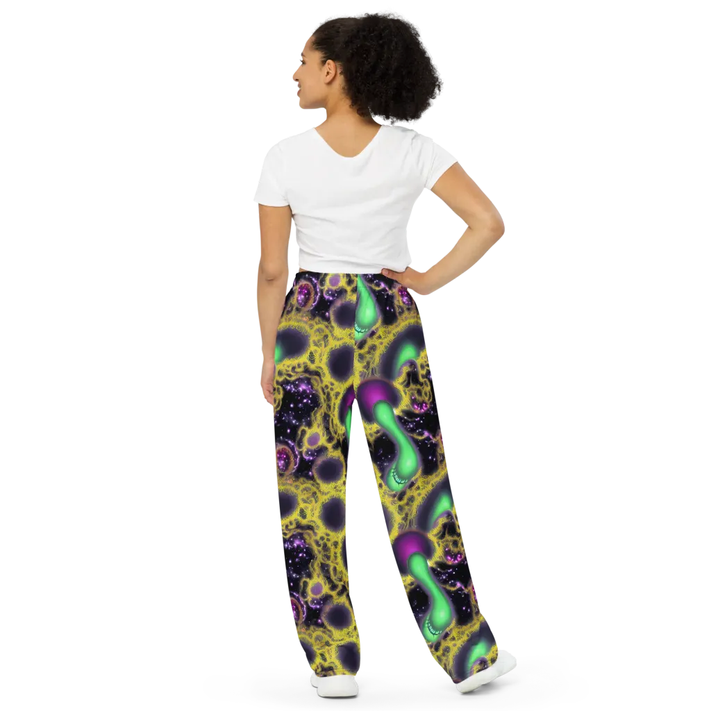 Galactic Grotto on Wide-Leg Pants — Back