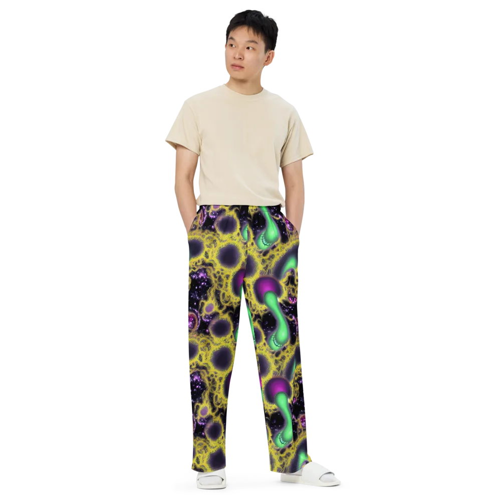 Galactic Grotto on Wide-Leg Pants — Front