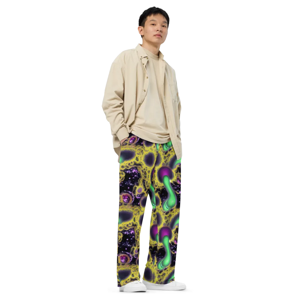 Galactic Grotto on Wide-Leg Pants — Right Front
