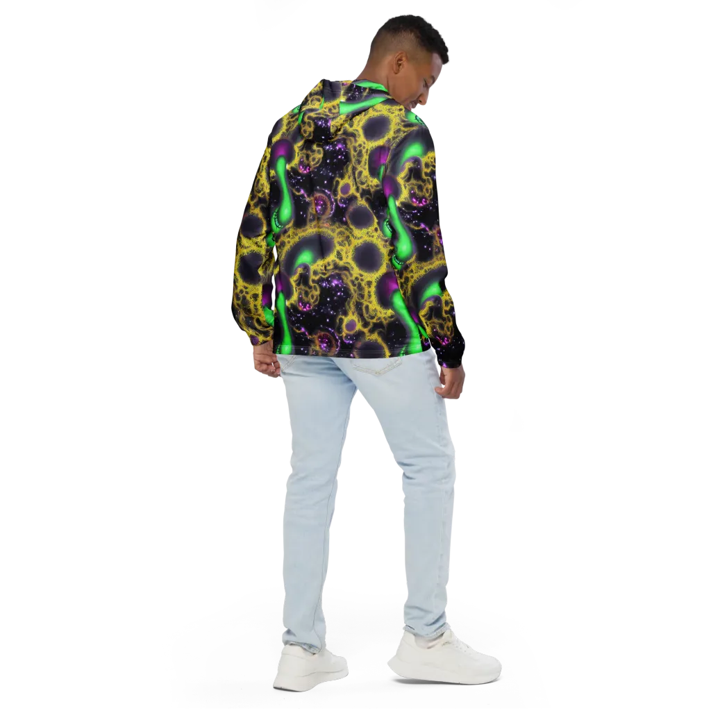 Galactic Grotto on Men's Windbreaker — Back
