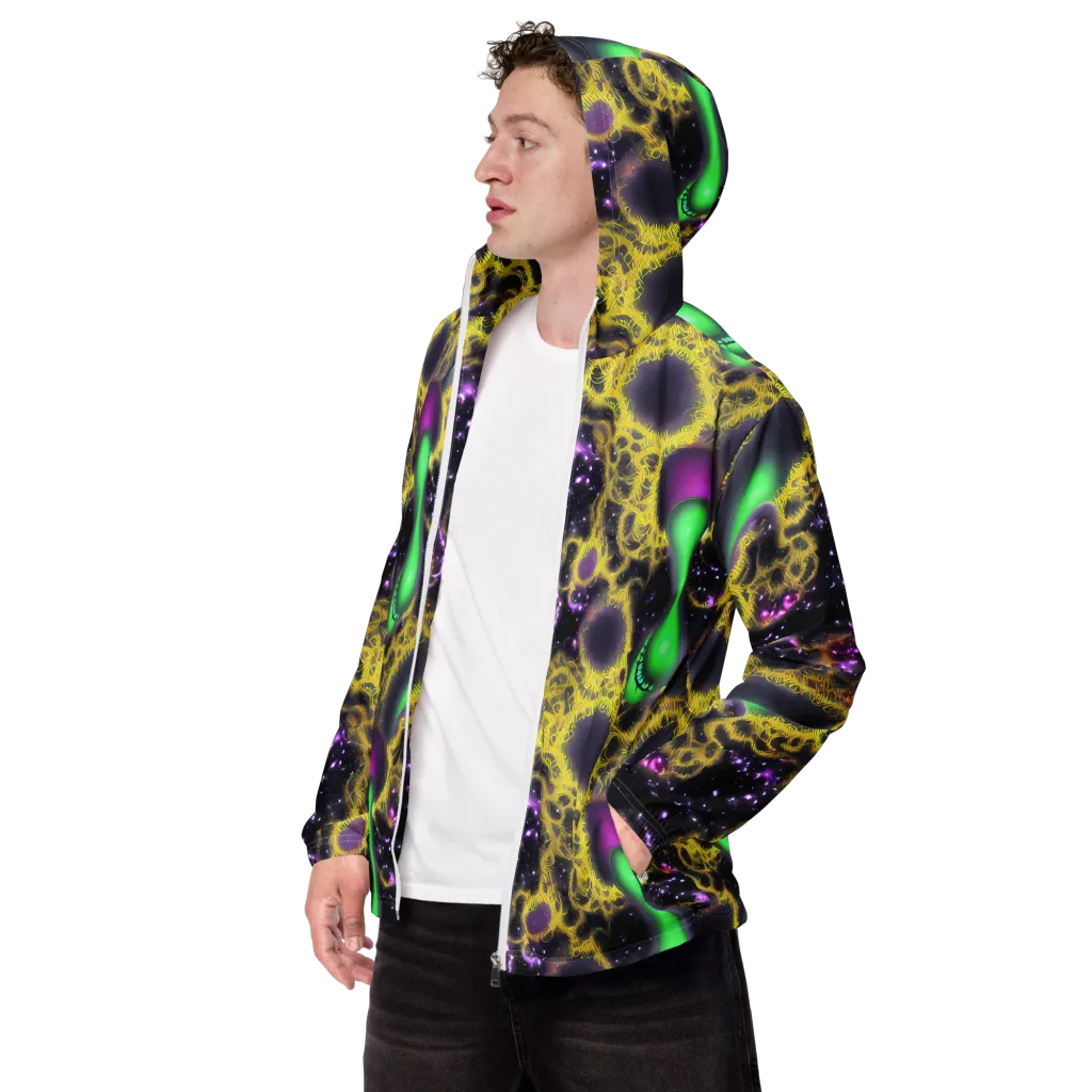 Galactic Grotto on Men's Windbreaker — Left Front
