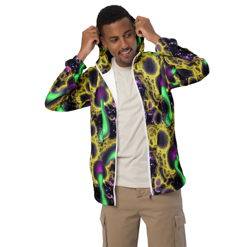 Galactic Grotto on Men's Windbreaker — Front