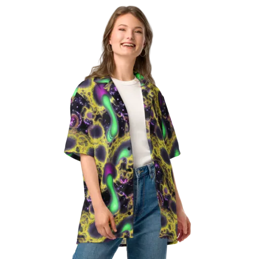Galactic Grotto on a Button Shirt