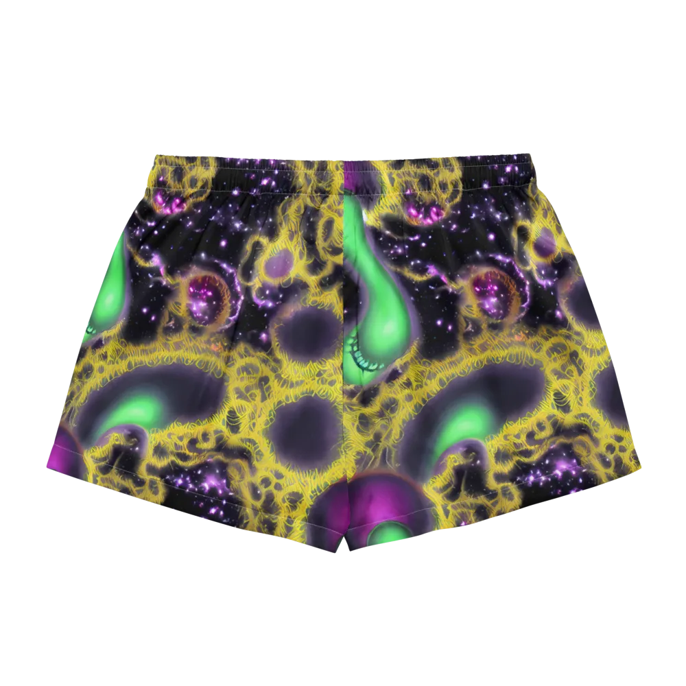 Galactic Grotto on Women's Pajama Shorts — Back