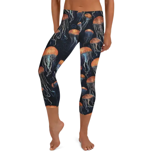 Abyssal Lanterns on a Capri Leggings