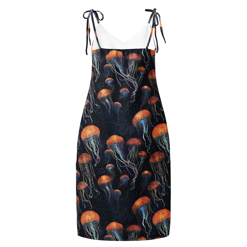 Abyssal Lanterns on Slip Dress — Back