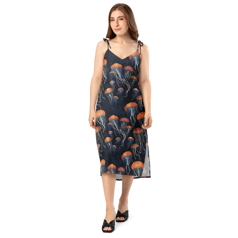 Abyssal Lanterns on Slip Dress — Front